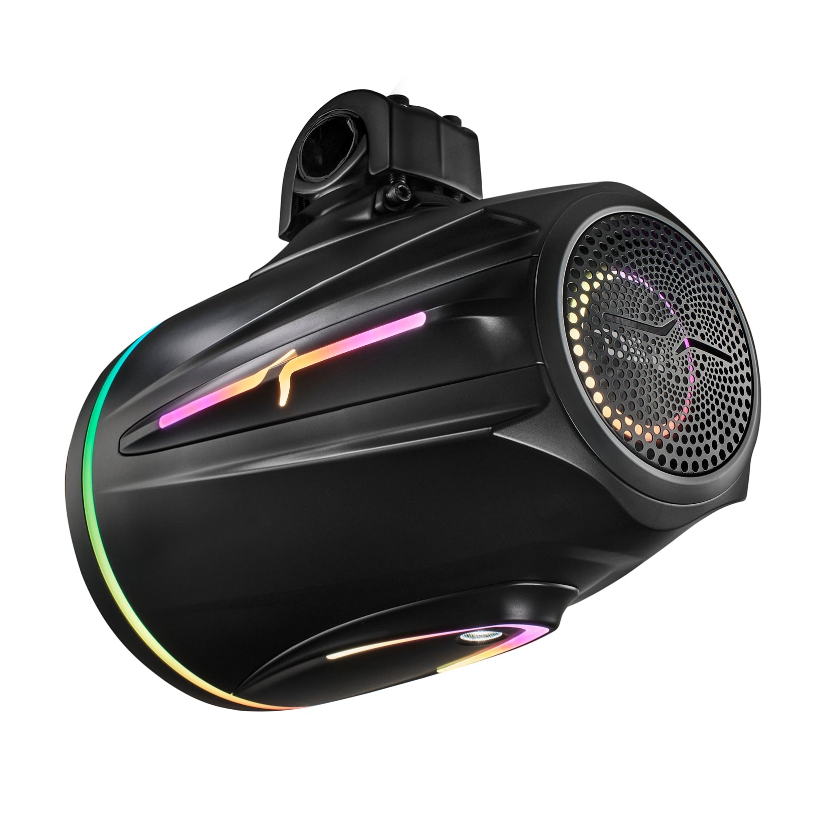 8" Marine Tower Speaker With Neodymium Magnet, Kevlar Cone, Compression Driver & Digital LED Lights | 200W RMS 4-Ohm - DS18