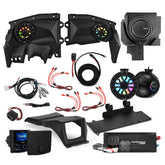 Can-Am Maverick X3 Stage 4 - Dash Speaker Panels, 8" Tower Speakers, 12” Subwoofer, Amplifier, Bluetooth Radio & LED Lights