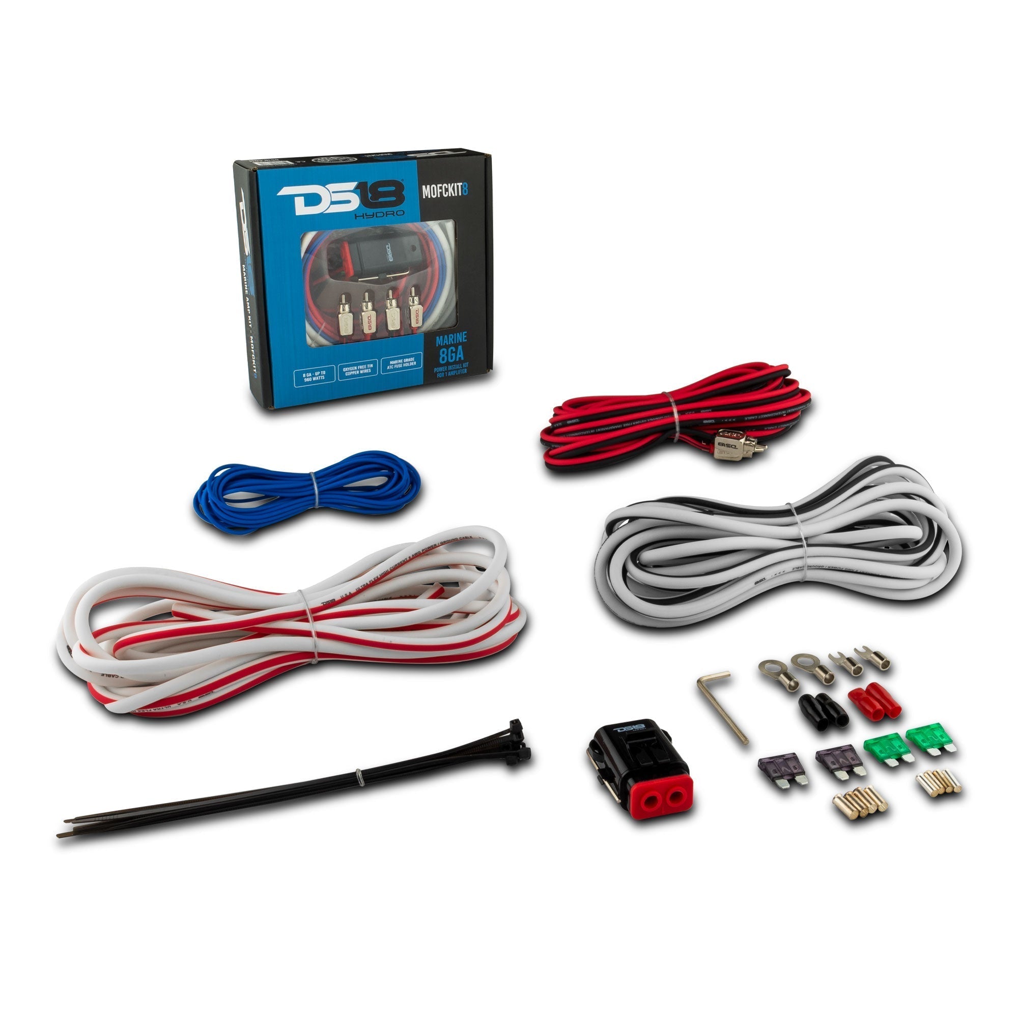 Extreme Sound System for ATVs - Loaded with 2 x 8" Coaxial Marine Speakers with RGB LED Lights - DS18