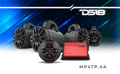 MP 4 x 4" Wakeboard Tower Speakers Package Amplifier And Bluetooth Audio Receiver 100 Watts Rms - DS18