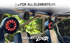 MP 4" Amplified With Bluetooth Wakeboard Tower Speakers 40 Watts Rms -Black - DS18