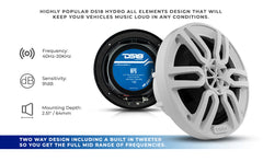 MP 6.5" 2-Way Coaxial Marine Speaker 60 Watts Rms 4-Ohm -Black - DS18