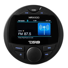 Marine and Powersports Headunit 3" Color TFT screen , 2 Zones, 4 volts Output, BT, RDS 4 X 50 Watts - DS18