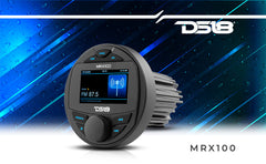 Marine and Powersports Headunit 3" Color TFT screen , 2 Zones, 4 volts Output, BT, RDS 4 X 50 Watts - DS18