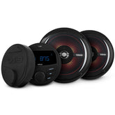Marine and Powersports Headunit and 6.5" Marine Speaker Package (MRX1 and 2 X NXL-6SL/BK) - Black - DS18