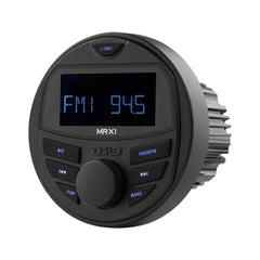 Marine and Powersports Headunit and 6.5" Marine Speaker Package (MRX1 and 2 X NXL-6SL/BK) - Black - DS18