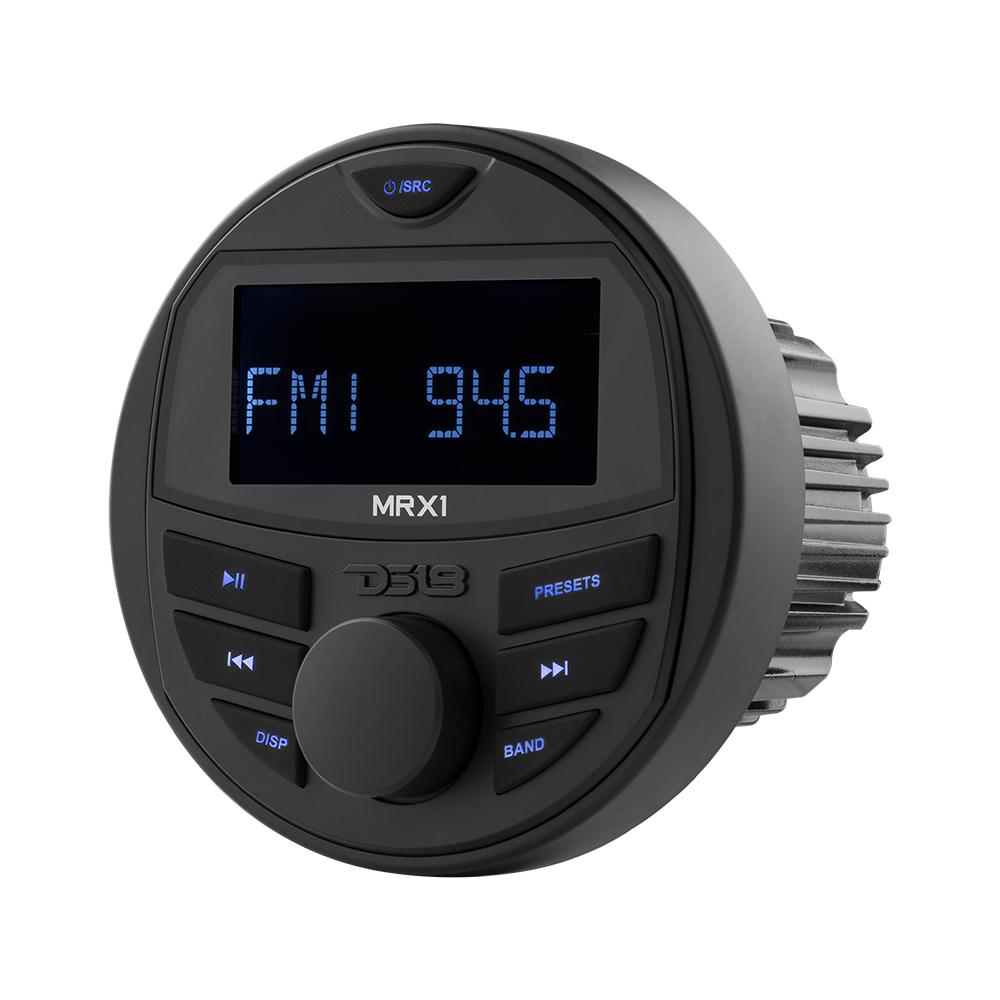 Marine and Powersports Headunit and 6.5" Marine Speaker Package (MRX1 and 2 X NXL-6SL/WH) - White - DS18
