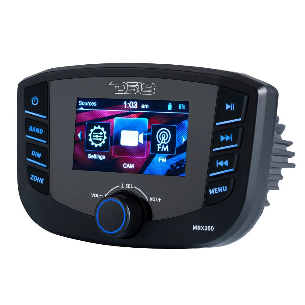 Marine Headunit TFT screen , 3 Zones, 4 volts Output, Bluetooth, RDS 4X50 Watts - DS18