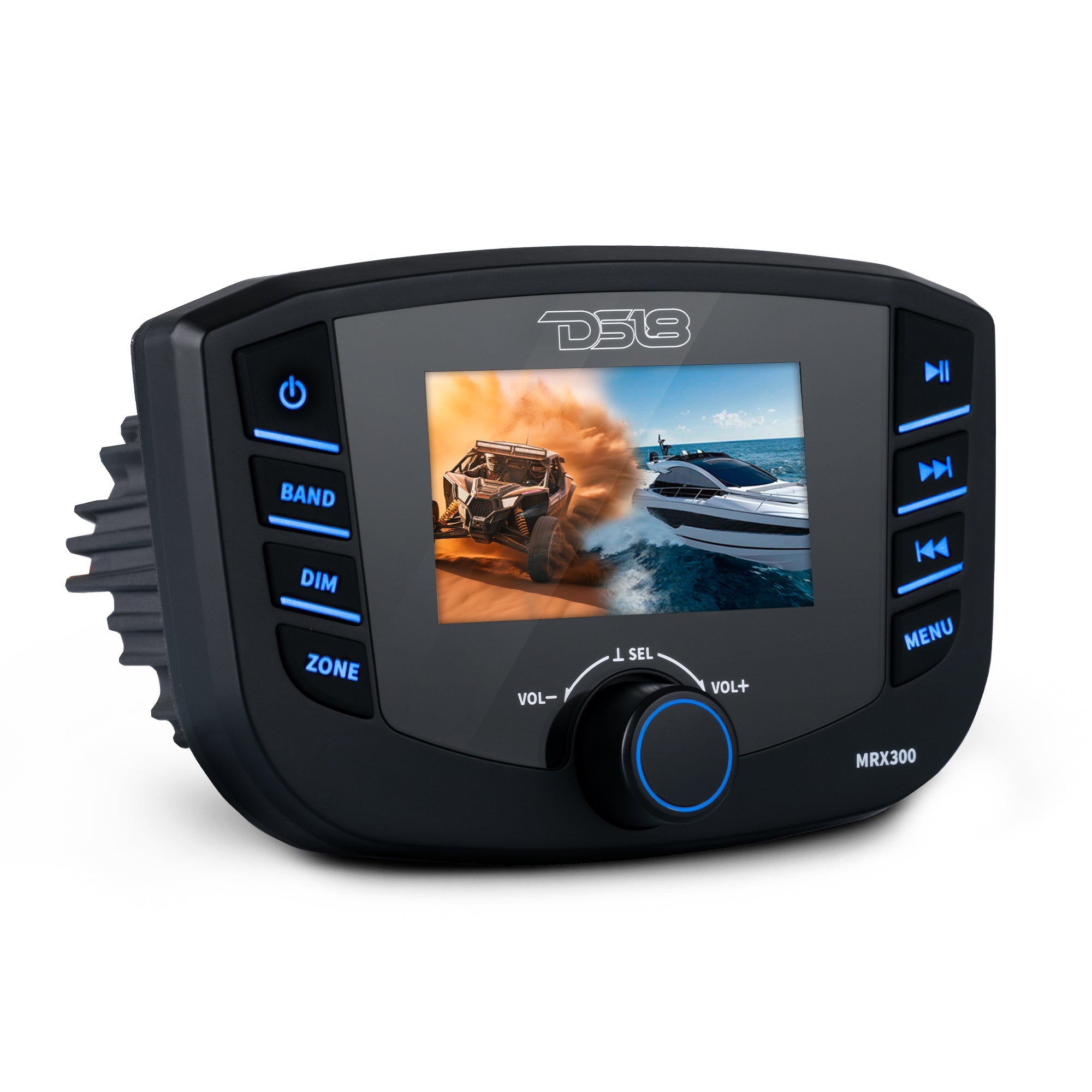 Marine Headunit TFT screen , 3 Zones, 4 volts Output, Bluetooth, RDS 4X50 Watts - DS18