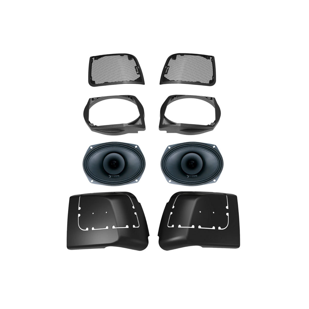 2014-2023 Harley Davidson Cut In Lid Kit with MP694 (4 ohm ) Speaker - MSMP694LK