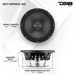 8” Neodymium Midrange Loudspeaker | 400W RMS 2-Ohm - DS18