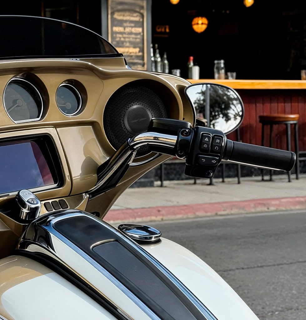 Harley-Davidson Street Glide 2014–2023 Front Stage Audio Upgrade Kit | 6.5" Slim Midrange Speakers + Bullet Tweeter NVY