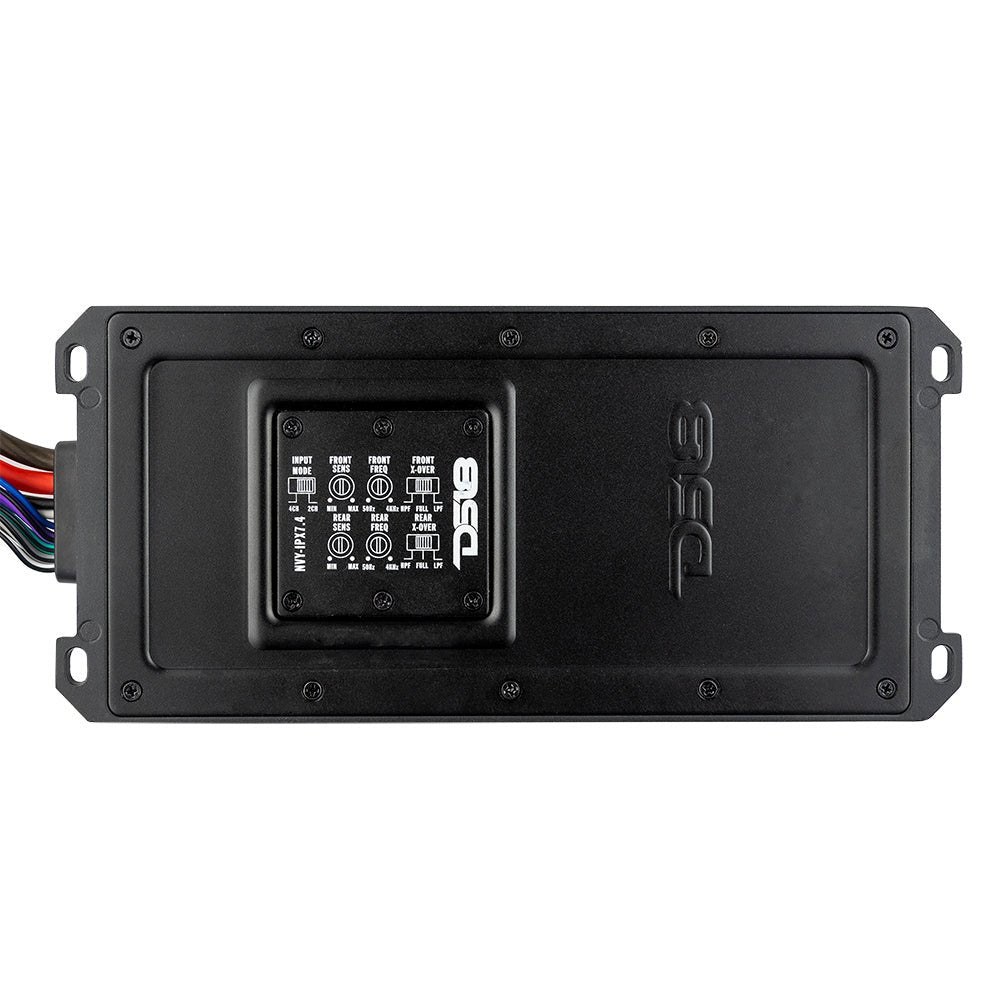 NVY 4-Channel Full-Range IPX7 Submersible Marine and Powersports Amplifier 120 x 4 @ 4-Ohm Watts RMS - DS18