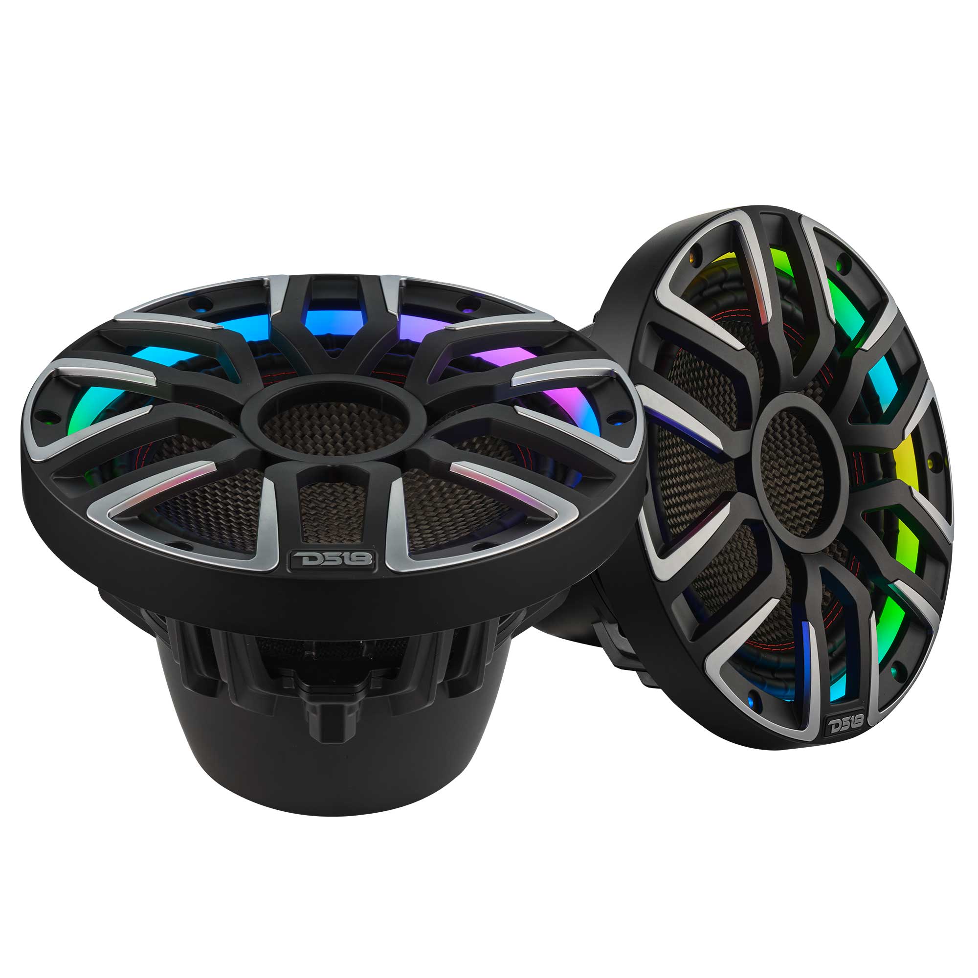 10” Neodymium Marine & Powersports Subwoofer With Carbon Fiber Cone | 600W RMS 4-Ohm - DS18
