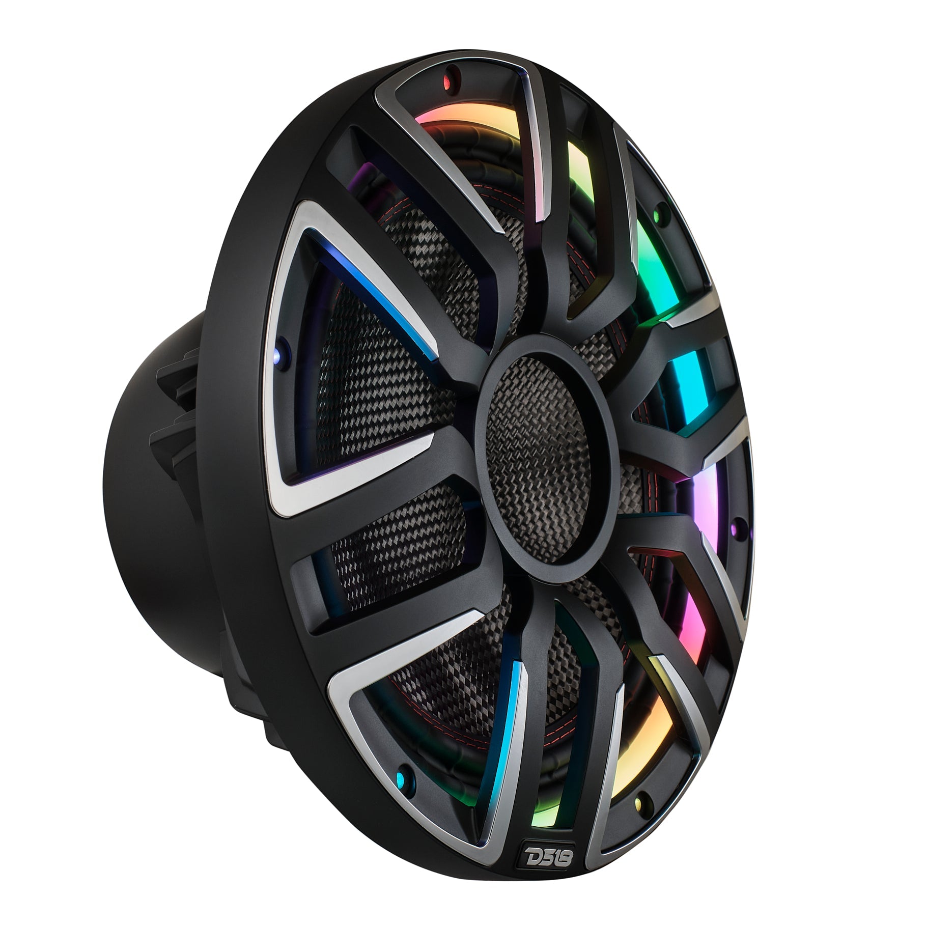 12" Neodymium Marine & Powersport Subwoofer with Digital LED Lights and Carbon Fiber Cone | 800W RMS 4-Ohm - DS18