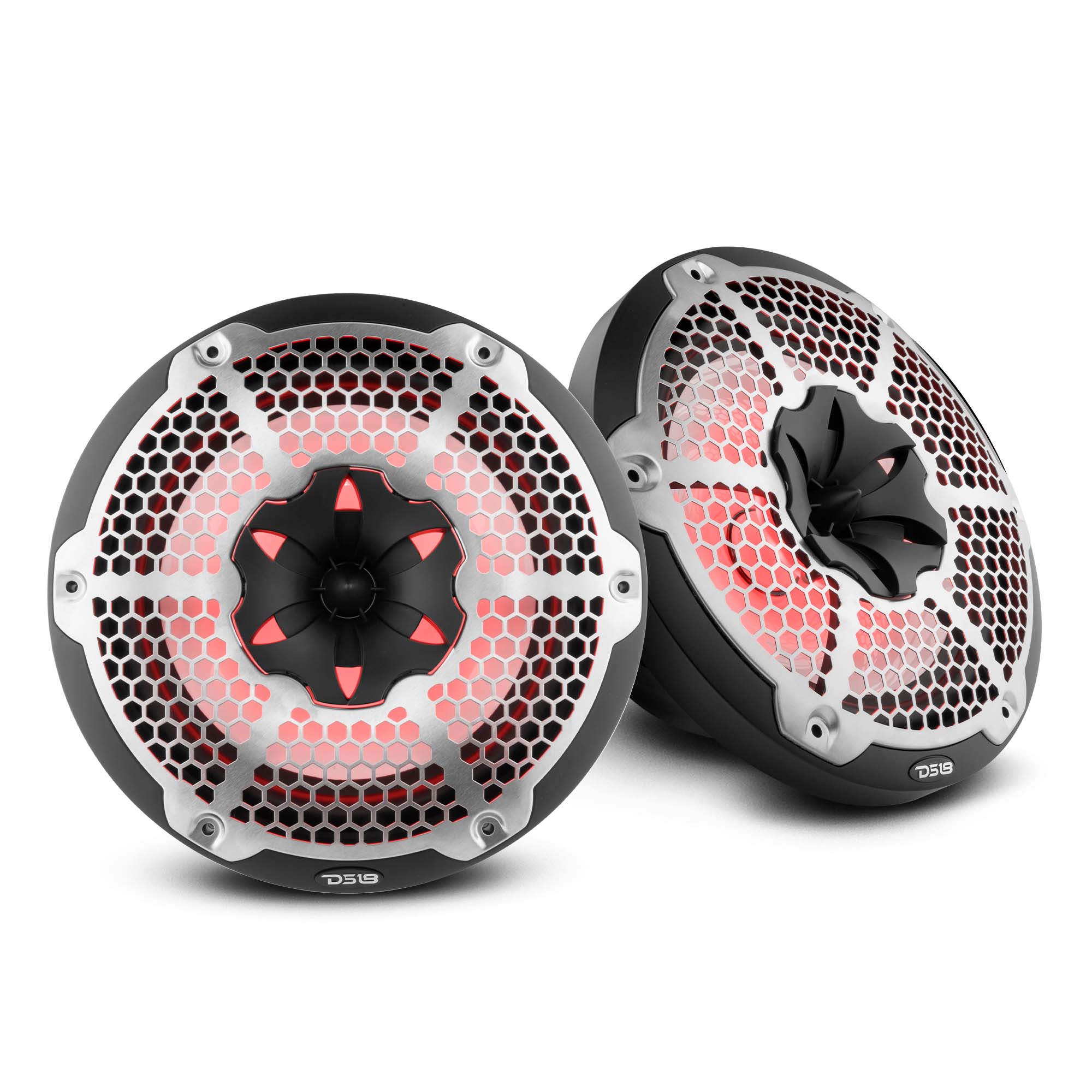 NXL 10" 2-Way Coaxial Marine Speaker With LED RGB Lights 200 Watts Rms 4-Ohm - DS18