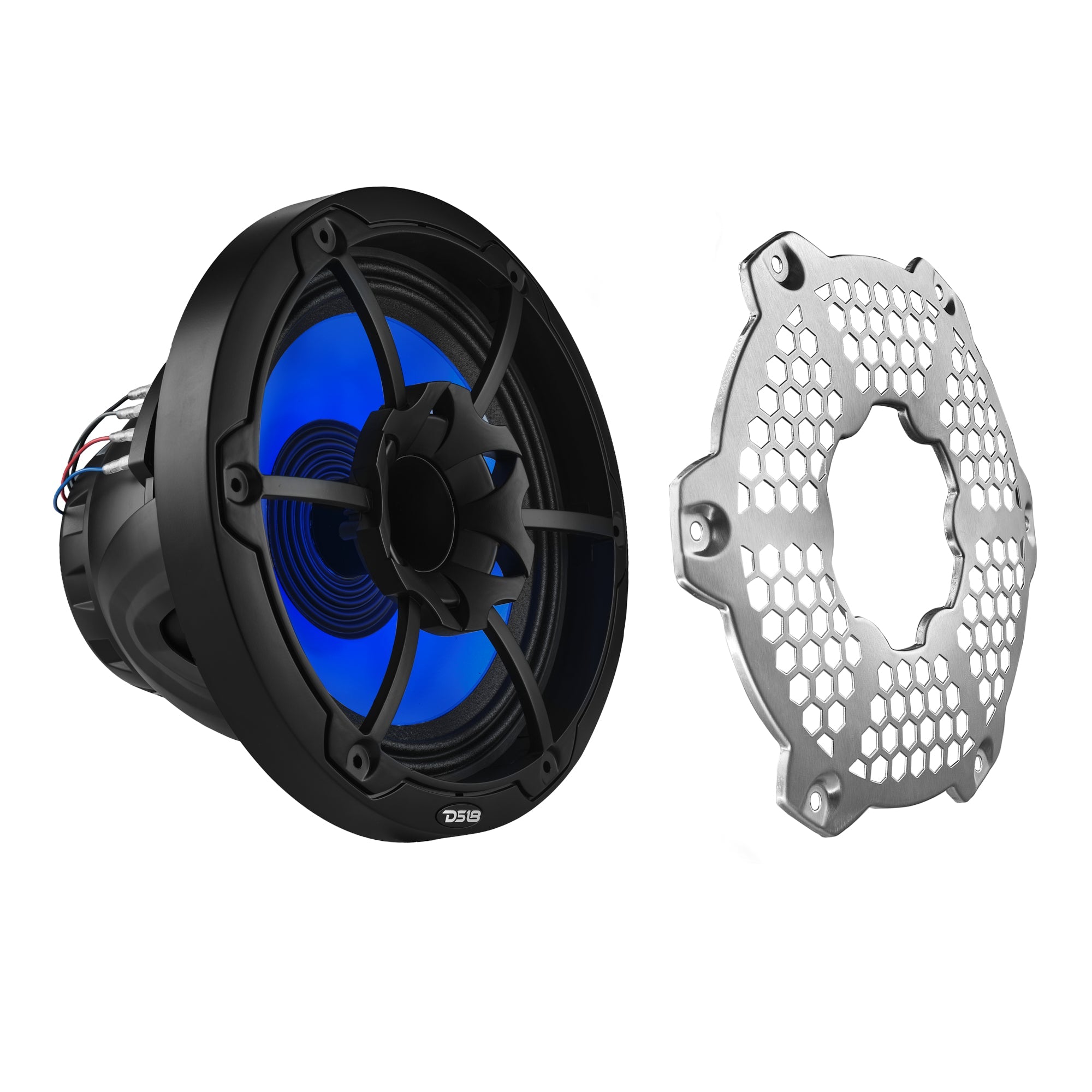 10” Marine 2-Way Hybrid Speaker with RGB LED, Compression Driver and Neodymium Magnet | 450W RMS 4-Ohm - DS18