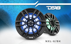 NXL 6.5" 2-Way Coaxial Marine Speaker with LED RGB Lights | 100W RMS 4-Ohm - DS18