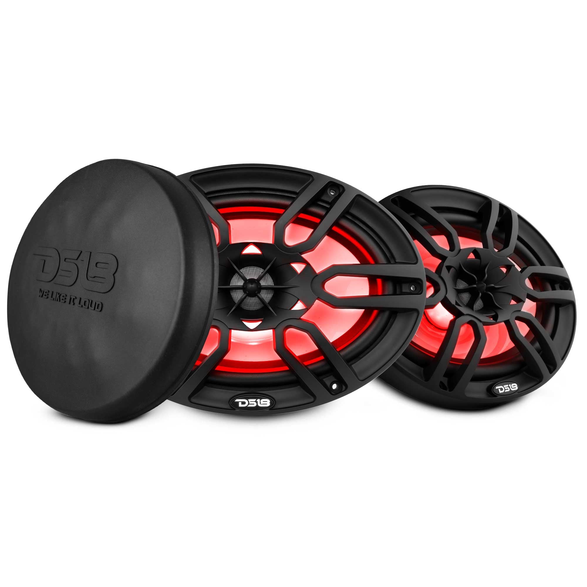 NXL 6x9" 2-Way Coaxial Marine Speaker with LED RGB Lights | 125W RMS 4-Ohm - DS18