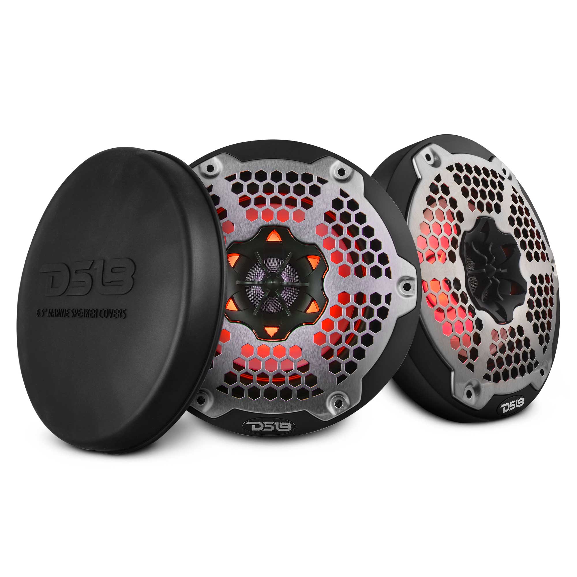 NXL 6.5" 2-Way Coaxial Marine Speaker with RGB LED Lights 100 Watts Rms 4-Ohm - DS18
