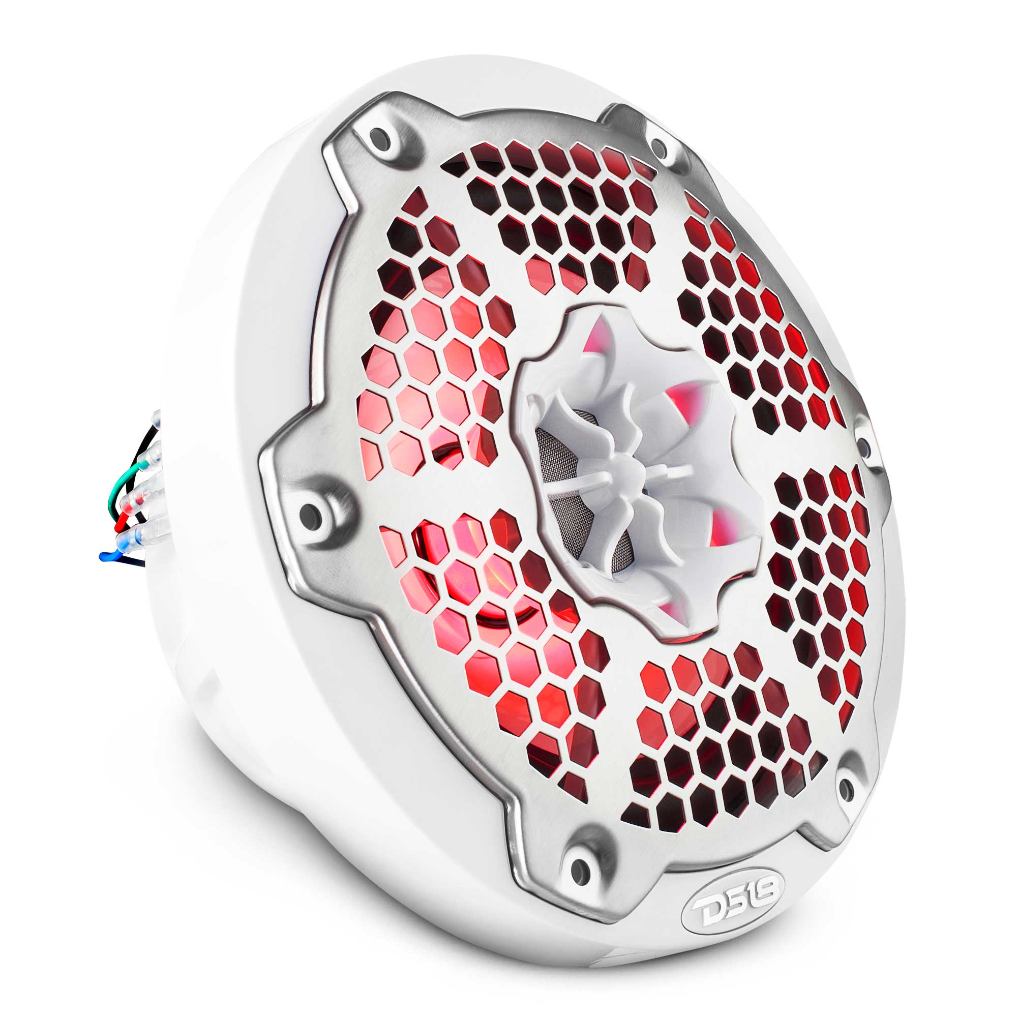 NXL 6.5" 2-Way Coaxial Marine Speaker With LED RGB Lights 100 Watts Rms 4-Ohm - DS18