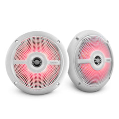 NXL 6.5" 2-Way Coaxial Marine Shallow Speaker With LED RGB Lights 25 Watts Rms 4-Ohm - DS18