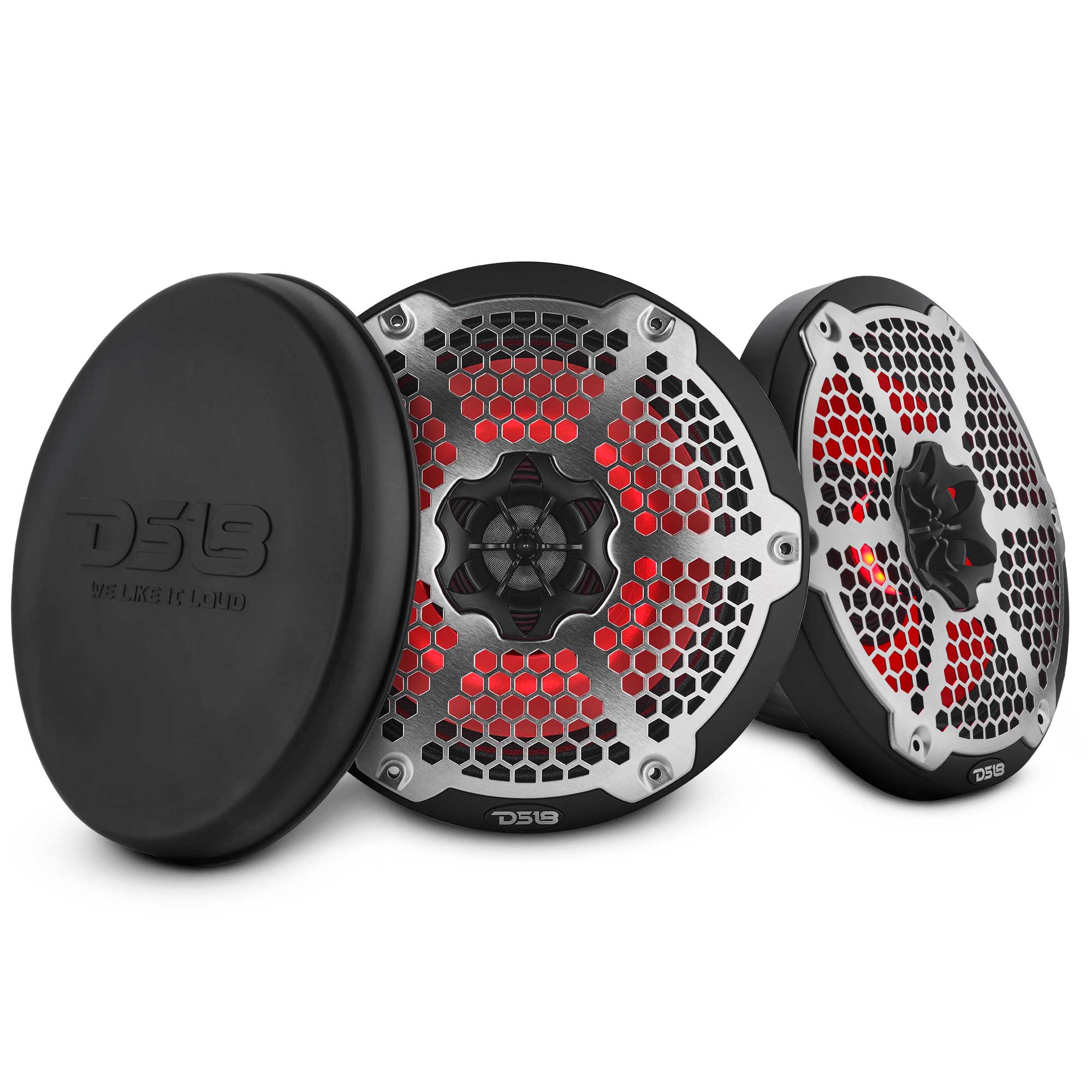 8” Marine 2-Way Hybrid Speaker with RGB LED, Compression Driver and Neodymium Magnet | 350W RMS 4-Ohm - DS18