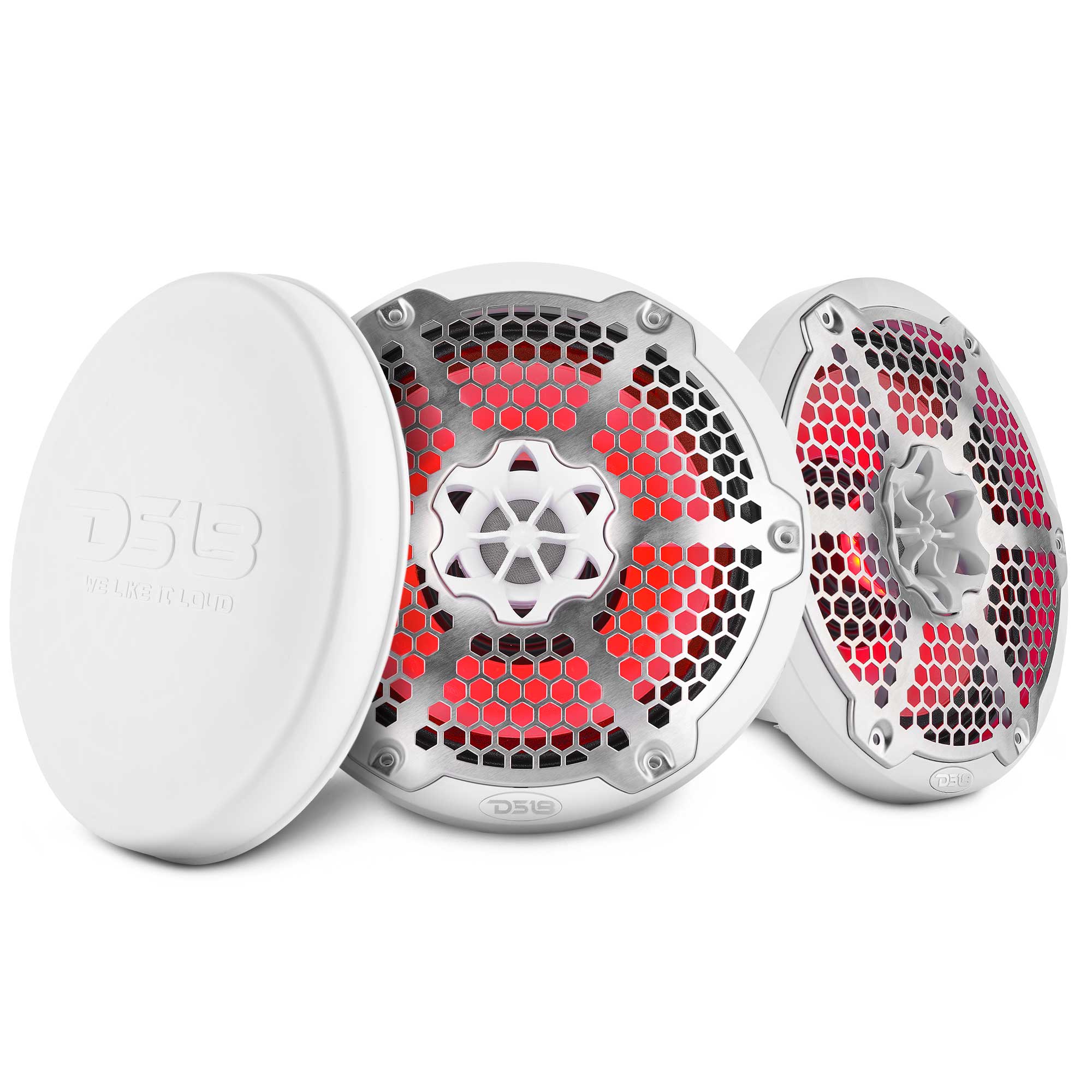 8” Marine 2-Way Hybrid Speaker with RGB LED, Compression Driver and Neodymium Magnet | 350W RMS 4-Ohm - DS18
