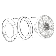 7.7” Marine Speaker Ring Adapter - Fits 6.5" NXL & CF Speakers - DS18