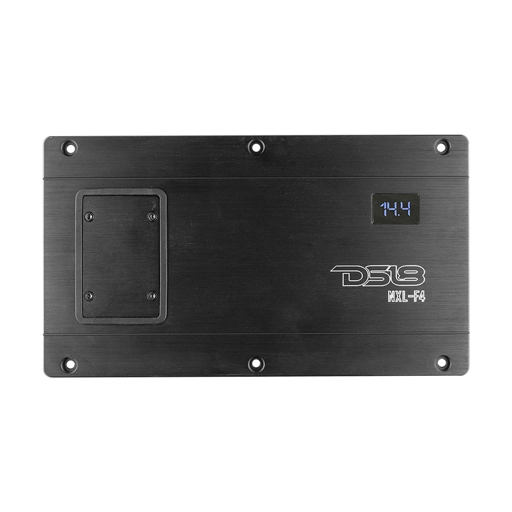 NXL 4-Channel Full-Range Class D IP67 Marine and Powersports Flush Mount Amplifier 4 x 100 Watts Rms @ 4-Ohm - DS18