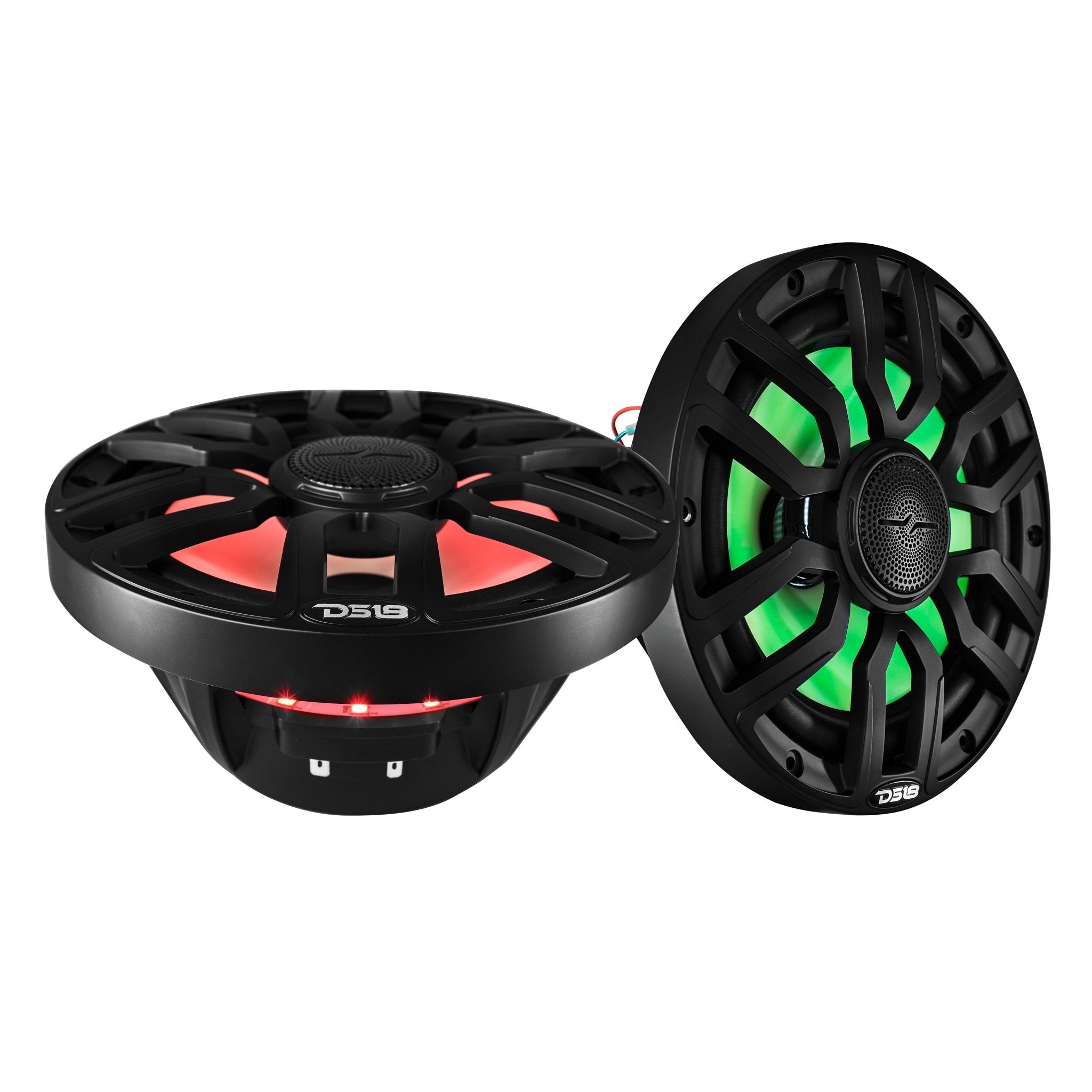 NXL 8" 2-Way Coaxial Marine Speaker with Bullet Tweeter and Digital Led Lights | 175W RMS 4-Ohm - DS18