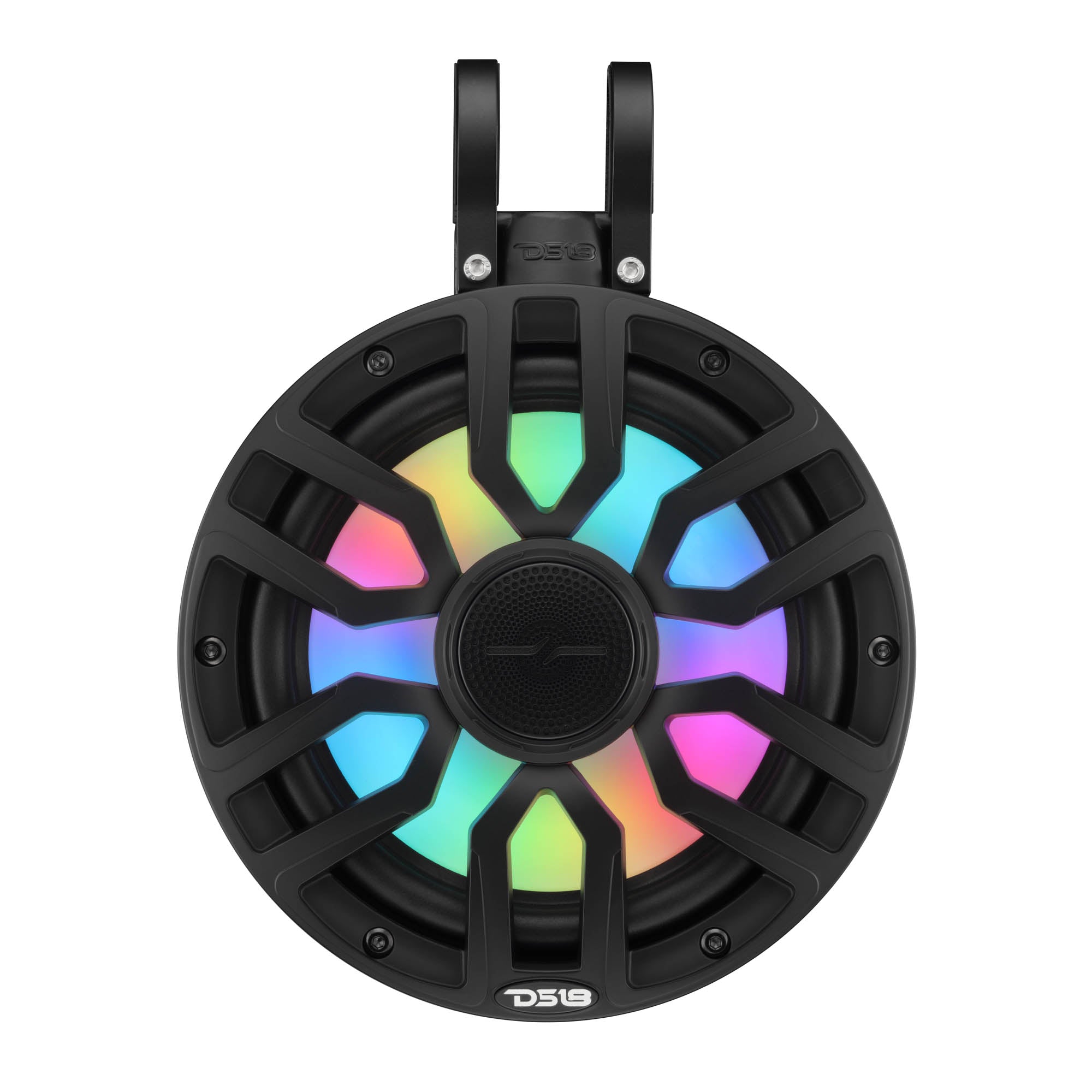 8" NXL-iQ Marine Short Tower Coaxial Speakers with Digital LED Lights, 175W RMS, 350W Max, 4-Ohm - DS18