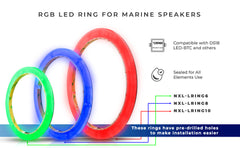 LED RGB Rings for Marine and Powersporst Speakers and Towers - DS18