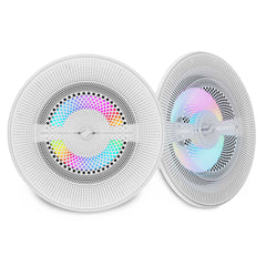 Luxury 6.5” 2-Way Marine Coaxial Speaker with Digital LED Lights and Flush Magnetic Mount Grille | 150W RMS 4-Ohm - DS18