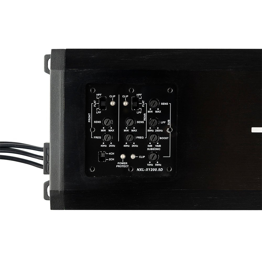 NXL 5-Channel Full-Range Class D IP67 Marine and Powersports Amplifier 4 x 150 @ 4-Ohm and 1 x 600 @ 2-Ohm Watts Rms - DS18