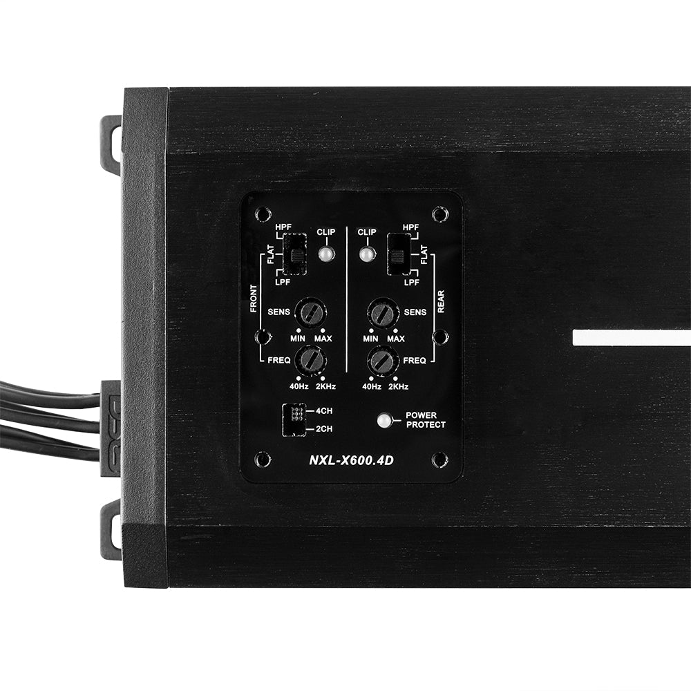 NXL 4-Channel Full-Range Class D IP67 Marine and Powersports Amplifier 4 x 150 Watts Rms @ 4-Ohm - DS18