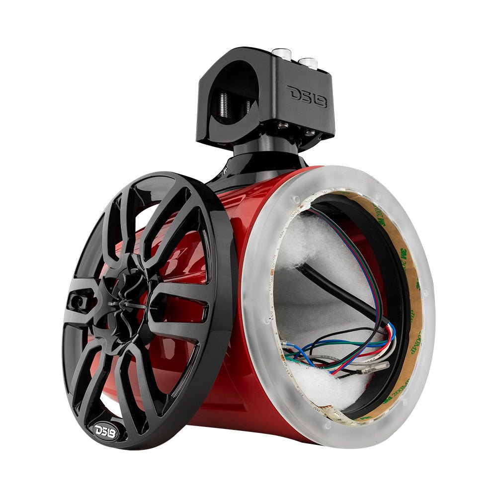 NXL 6.5" Marine and Powersports Empty Tower LED RGB Lights -Red - DS18