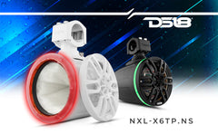 NXL 6.5" Marine and Powersports Empty Tower LED RGB Lights -Red - DS18