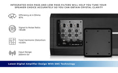 NXL 6-Channel Full-Range Class D IP67 Marine and Powersports Amplifier 6 x 150 Watts Rms @ 4-Ohm - DS18