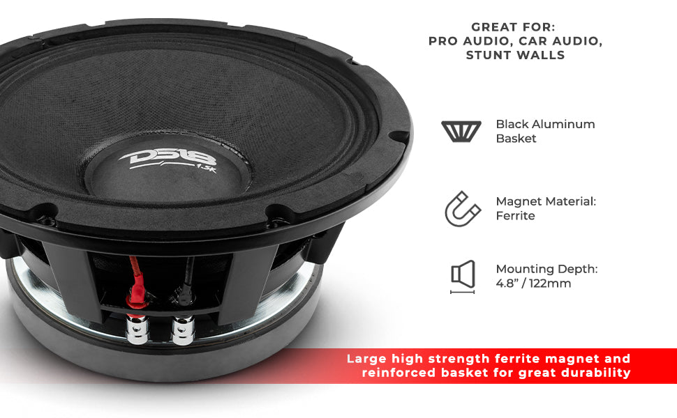 PANCADÃO Mid-Bass Loudspeaker 10" 1500 Watts Rms 8-Ohm - DS18