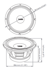 PANCADÃO Mid-Bass Loudspeaker 12" 1500 Watts Rms 4-Ohm - DS18