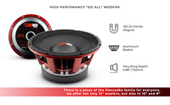 PANCADÃO Mid-Bass Loudspeaker 12" 1500 Watts Rms 8-Ohm - DS18