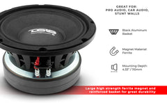 PANCADÃO Mid-Bass Loudspeaker 8" 1000 Watts Rms 8-Ohm - DS18