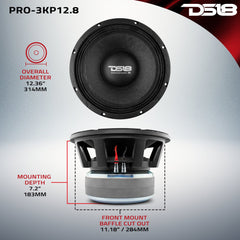 PANCADÃO Mid-Bass Loudspeaker 12" 3000 Watts Rms 8-Ohm - DS18