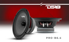 DS18 PRO-B6.4 6.5" Mid-Range Car Audio Loudspeaker with Bullet 120 Watts 4-Ohm - DS18