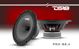 DS18 PRO-B8.4 8" Mid-Range Car Audio Loudspeaker with Bullet 140 Watts 4-Ohm - DS18