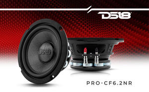 PRO 6.5" Neodymium Carbon Fiber Water resistant Cone Mid-Bass Loudspeaker 250 Watts Rms 2-Ohm - DS18