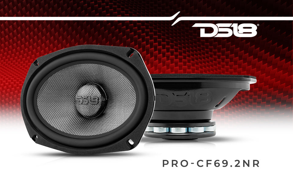 PRO 6x9" Neodymium Carbon Fiber Water resistant Cone Mid-Bass Loudspeaker 300 Watts Rms 2-Ohm - DS18