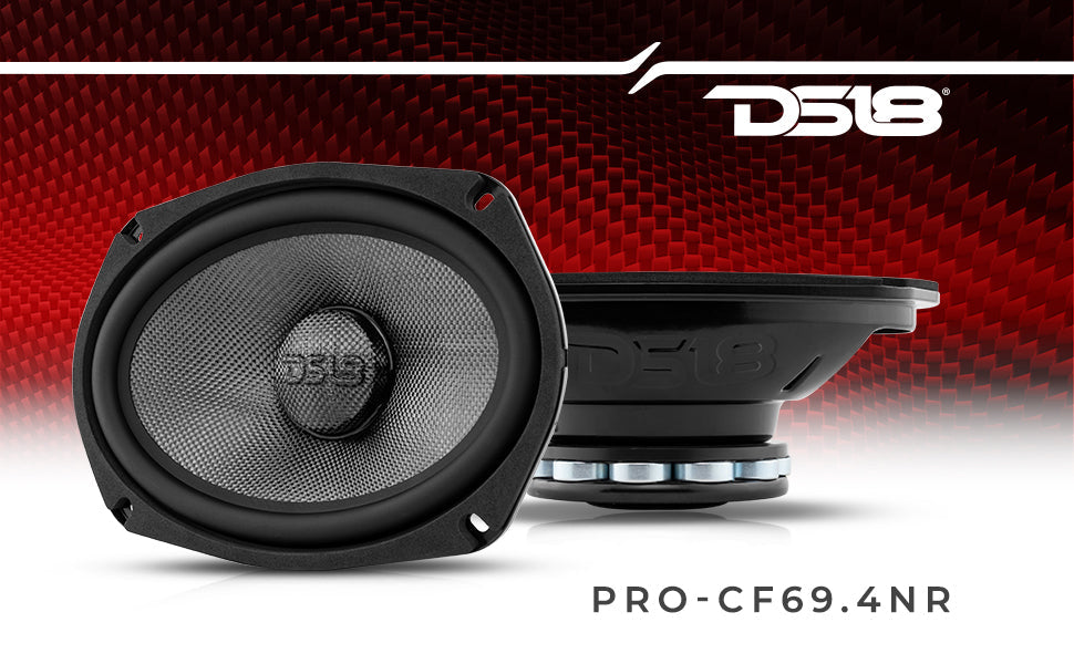 PRO 6x9" Neodymium Carbon Fiber Water resistant Cone Mid-Bass Loudspeaker 300 Watts Rms 4-Ohm - DS18