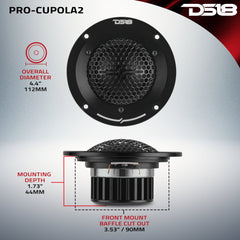 4" High End Professional Soft Dome Mid Range Loudspeaker with Neodymium Magnet | 200W RMS 4-Ohm - DS18